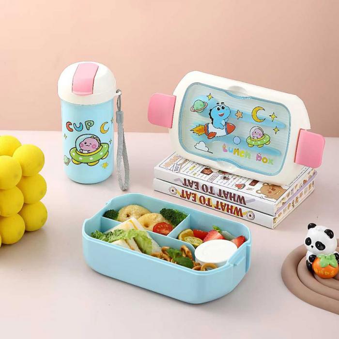 汽車卡通套裝飯盒(飯盒750ml+水杯450ML)